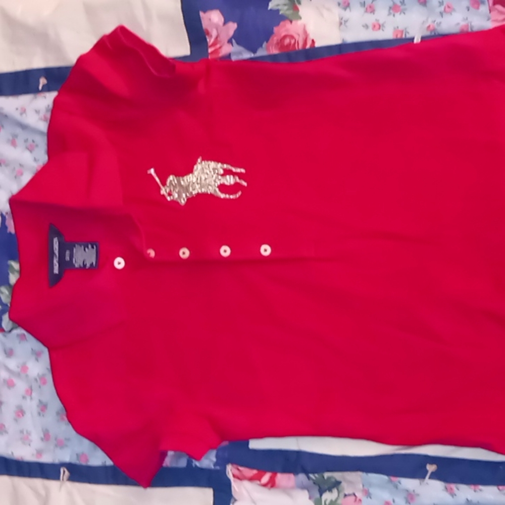 Ralph Lauren Girls Sz. 7 Polo shirt Brand New